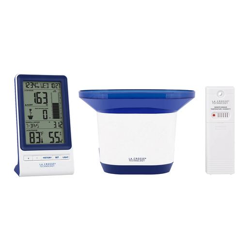 724-1415BL Digital Rain Gauge with Temperature and Humidity