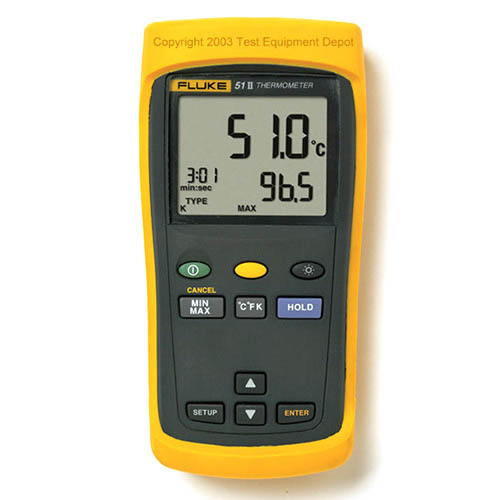 Fluke Single Input Digital Thermocouple Thermometer - FLUKE-51-2-50HZ