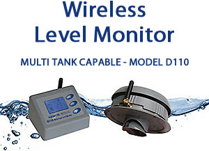 Wireless Fluid Level Monitor Multi Tank with RS232 Serial Port - D110-S