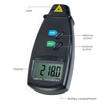 Digital Laser Non-Contact Photo Tachometer