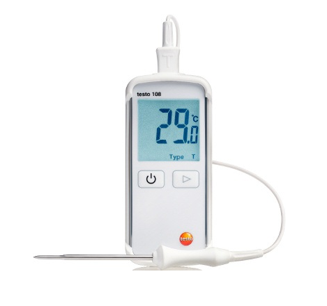 Testo 108, food thermometer with standard immersion/penetration probe - 0563-1080