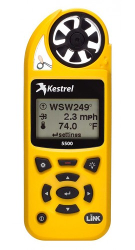 Kestrel 5500 Pocket Weather Tracker with Link Bluetooth and Vane Mount