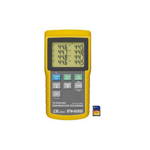 12 Channel Thermocouple Data Logger with SD card - BTM4208SD