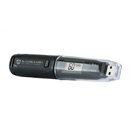 EasyLog 21CFR-Compatible Higher Accuracy Temperature & Humidity Data Logger with LCD. With calibration.