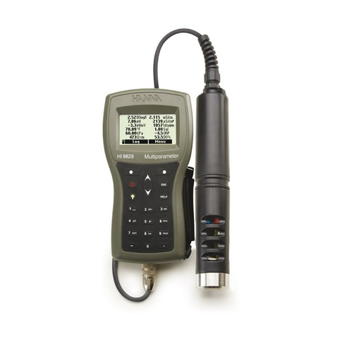 Multiparameter Meter with GPS, Logging and pH / ORP / EC / DO / Turbidity with 4m prob - HI 9829-13042