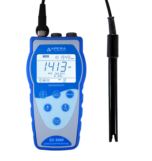 EC8500 Portable Conductivity/TDS/Salinity Meter Kit with Data Logger & USB Data Output