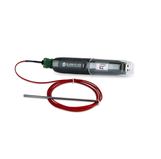 K, J, and T-type Thermocouple Temperature USB Data Logger with LCD - EL-USB-TC-LCD