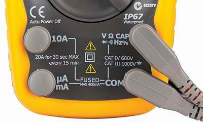 IP67 True RMS Autoranging Cat IV DMM  - QM1549