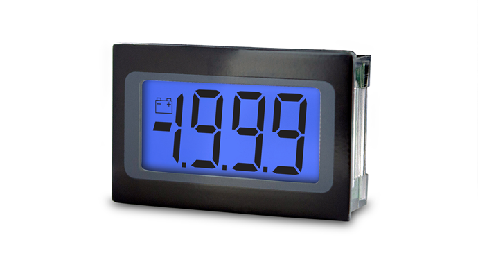 Splash-Proof Ultra Low Profile LCD Voltmeter, 9 Pin Version - SP 400